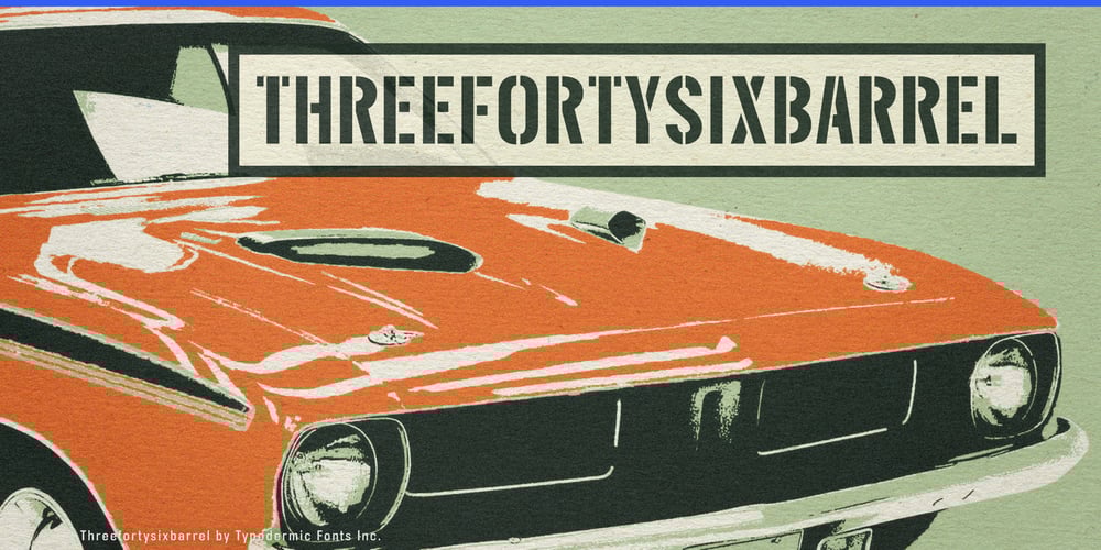 Threefortysixbarrel font