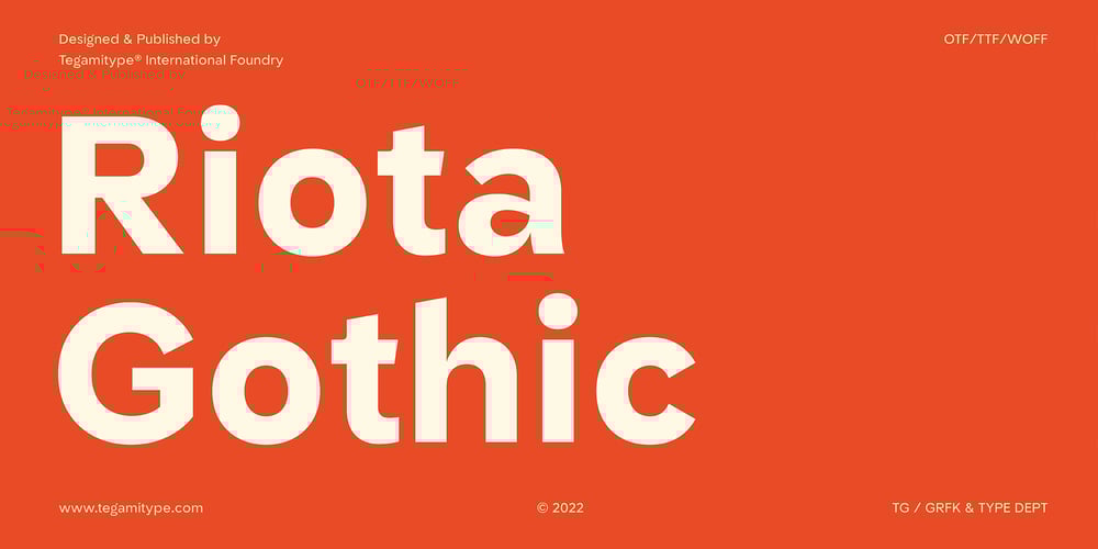 TG Riota Gothic font