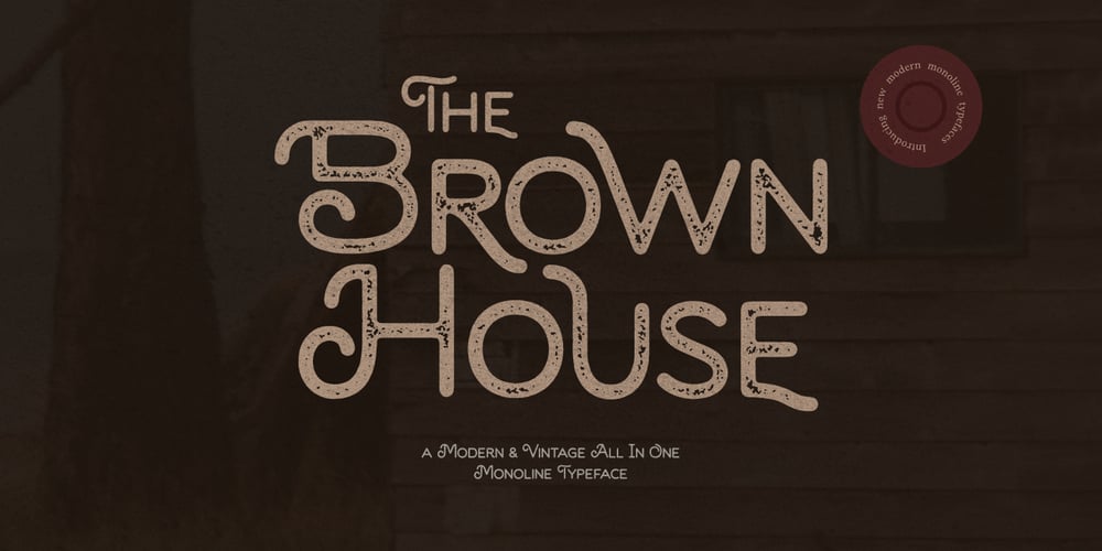 Brown House font