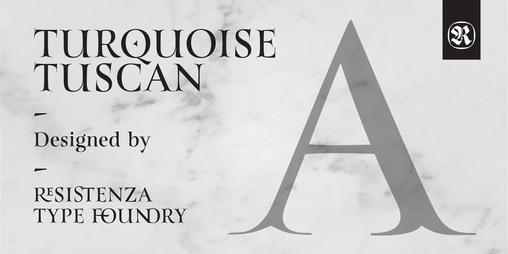 Turquoise Tuscan font