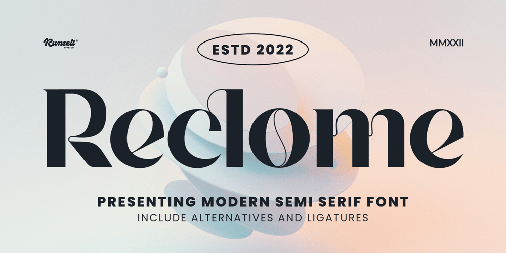 Reclome font