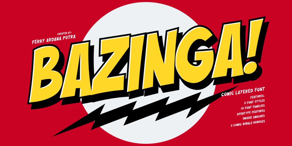 Bazinga Comic font