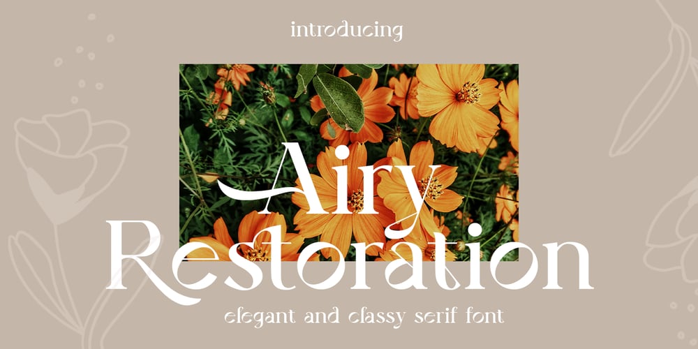 Airy Restoration font