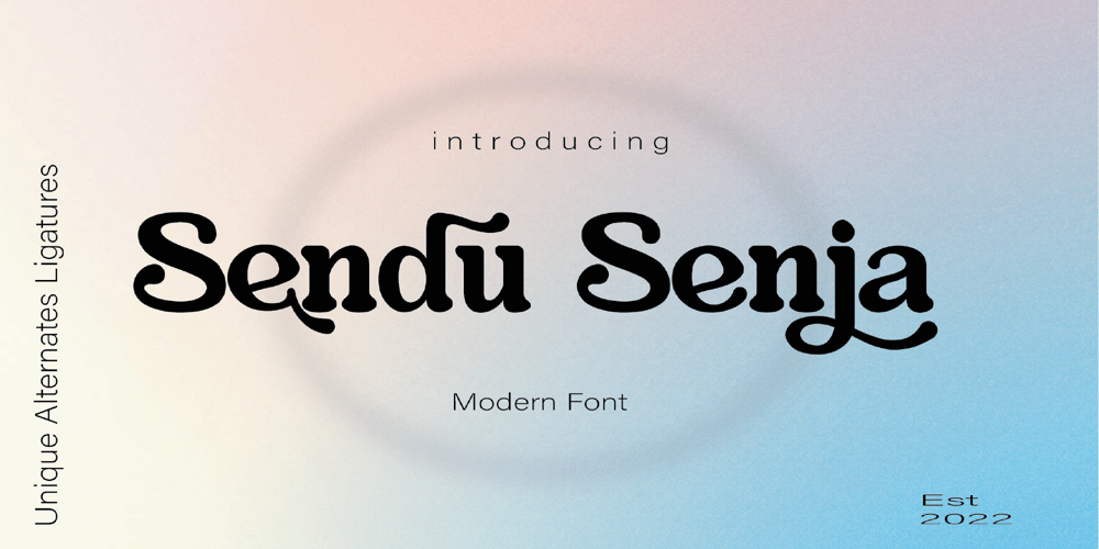 Sendu Senja font