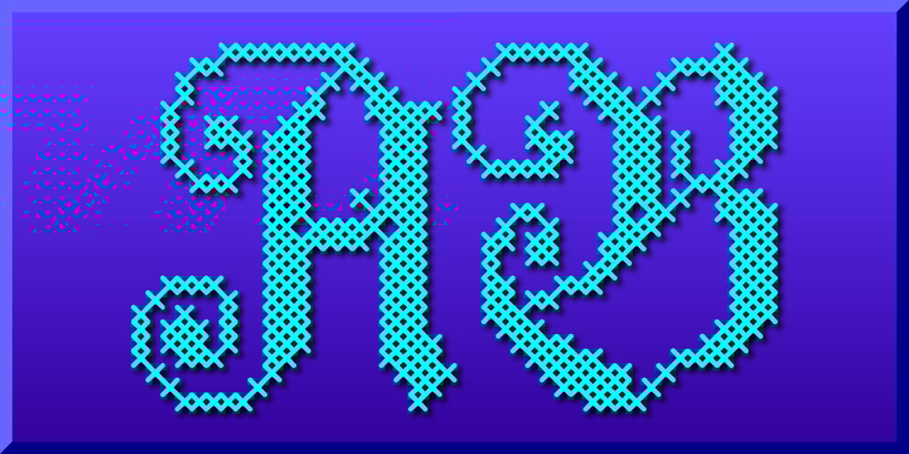 Cross Stitch Elaborate font