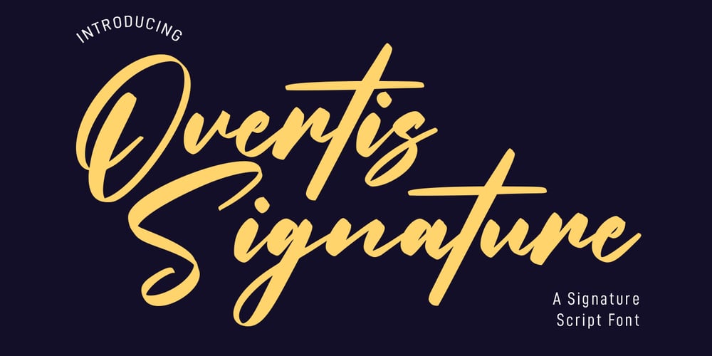 Overtis Signature font