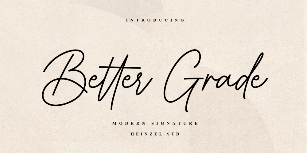 Better Grade font