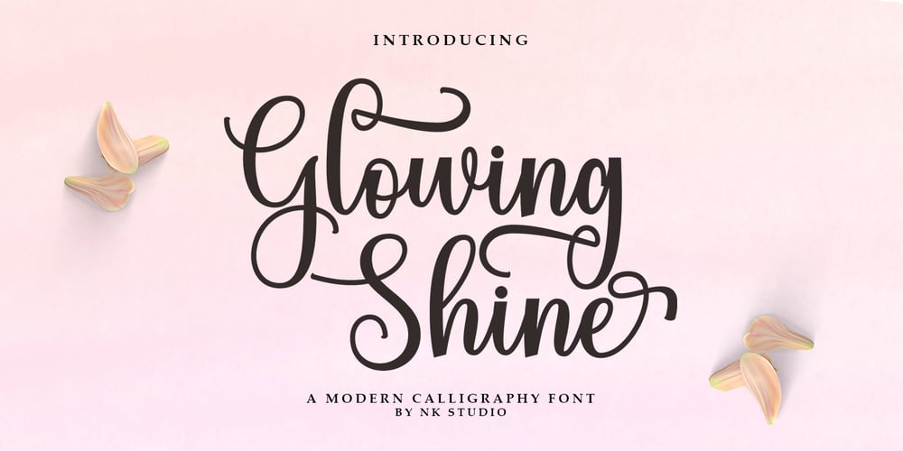 Glowing Shine font