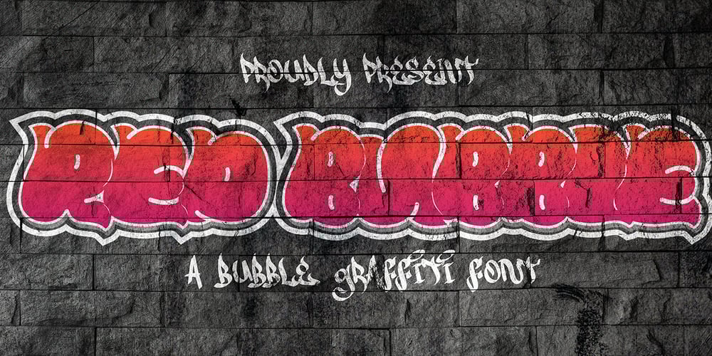 Red Bubble Graffiti font