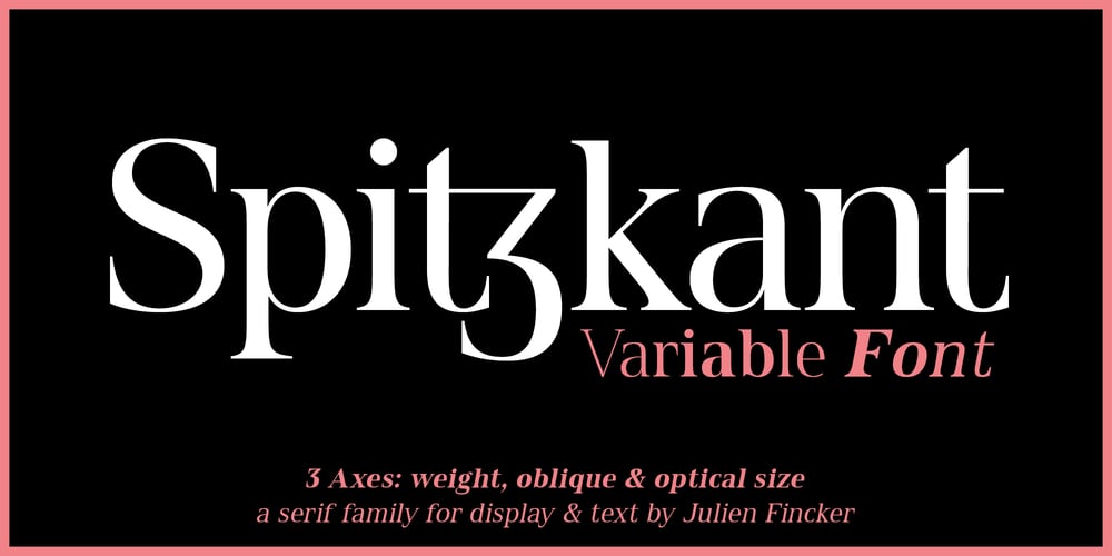 Spitzkant Variable font