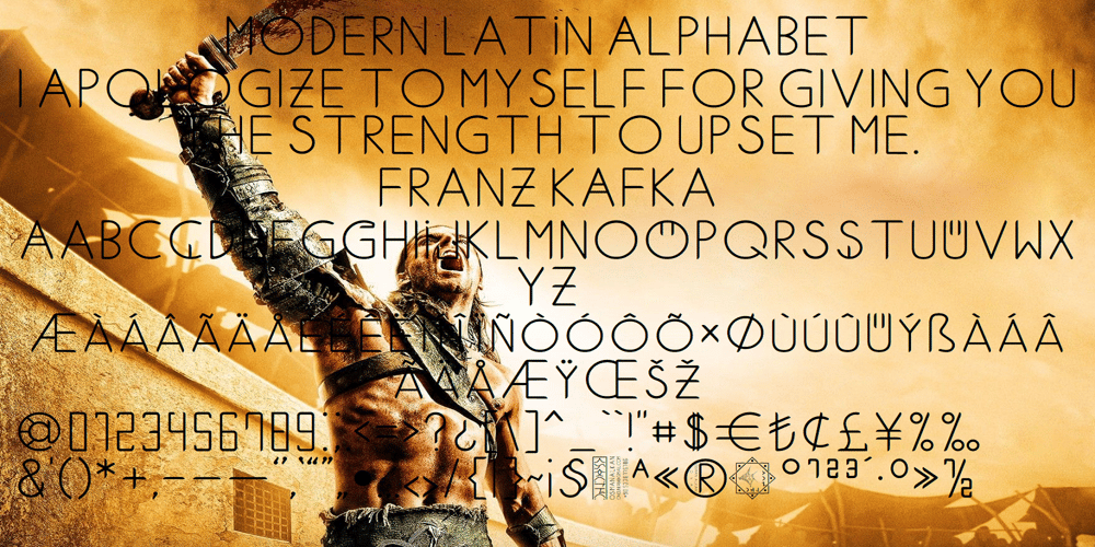 Ongunkan Modern Latin font