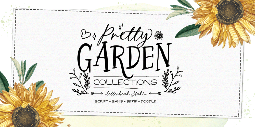 Pretty Garden font