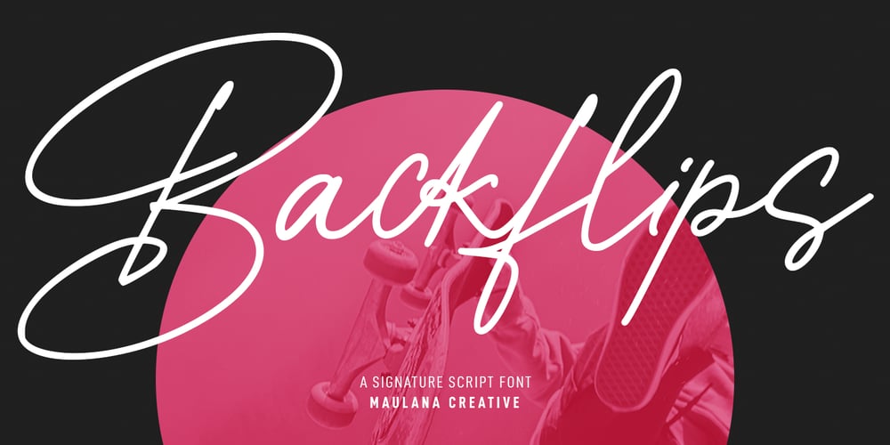 Backflips font