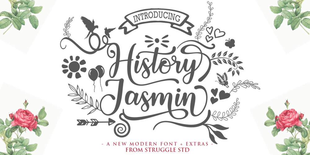 History Jasmin font
