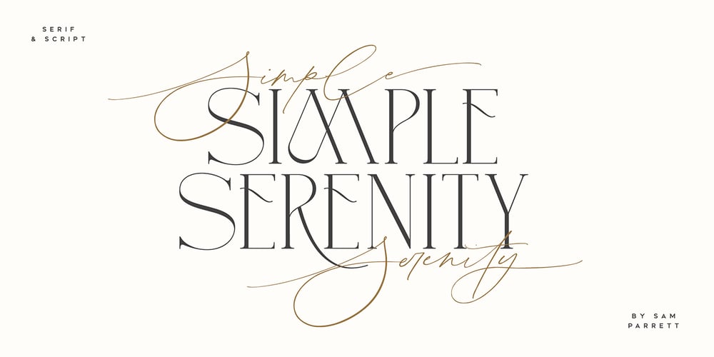 Simple Serenity font