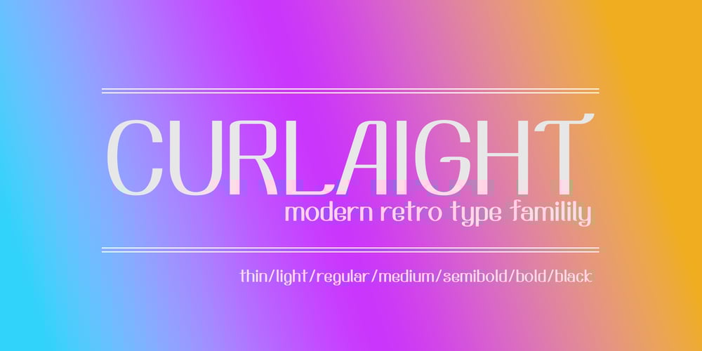 Curlaight font