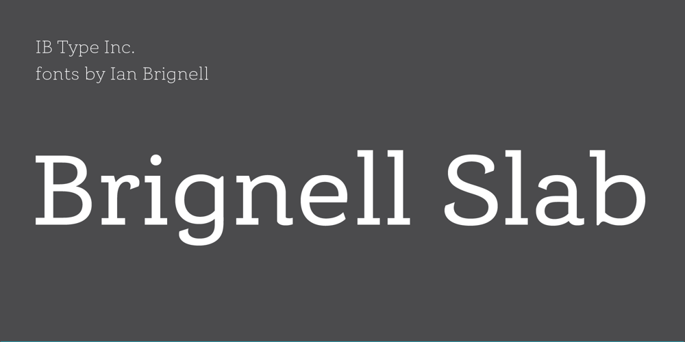 Brignell Slab font