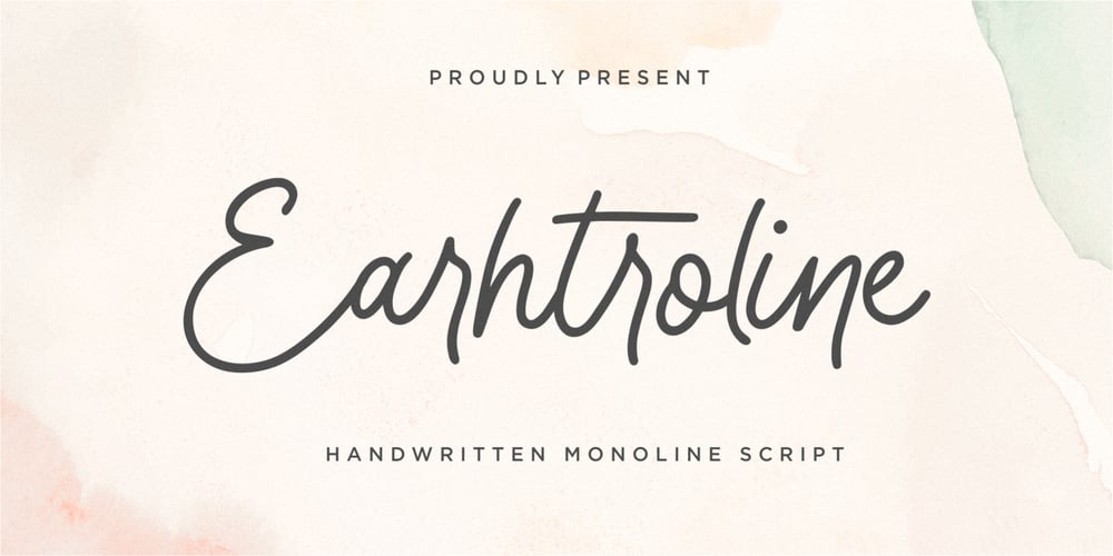 Earhtroline font