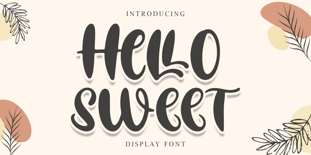 Hello Sweet font