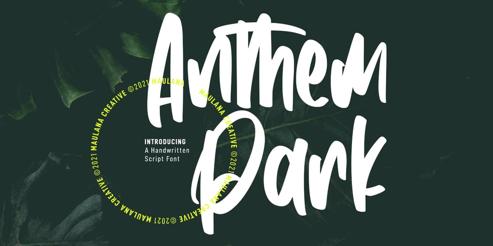 Anthem Park font