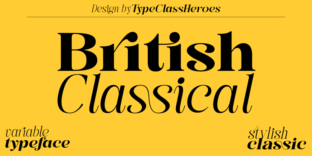 British Classical font