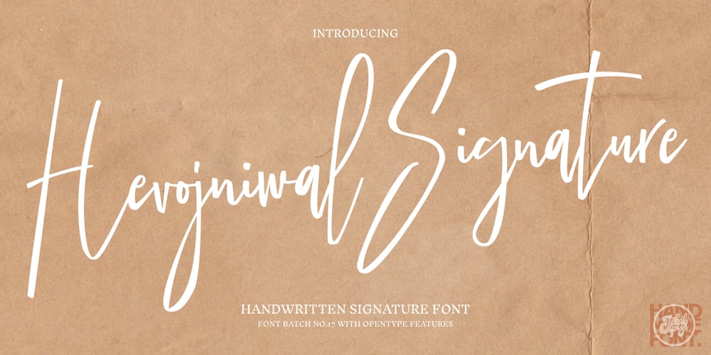 Hevojniwal Signature font
