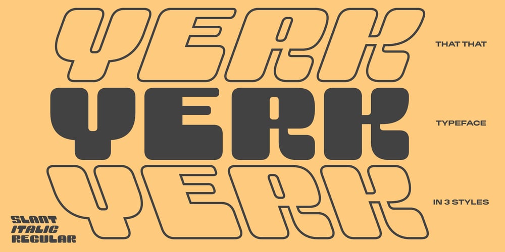 Yerk font