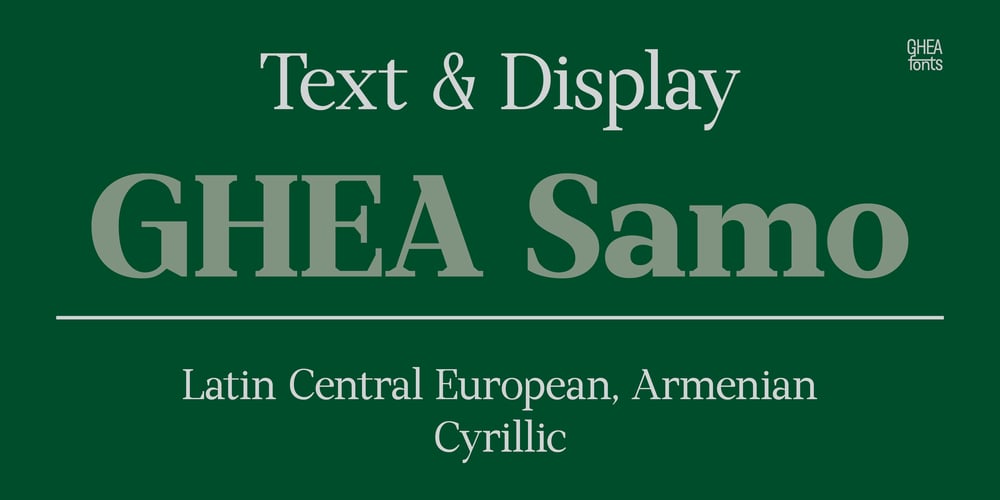 GHEA Samo font