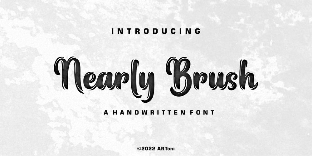 Nearly Brush font