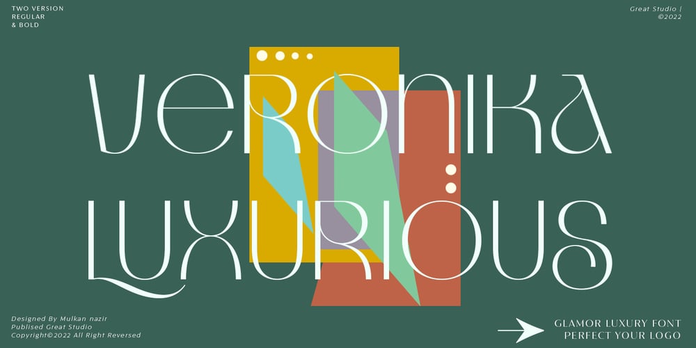 Veronika Luxurious font