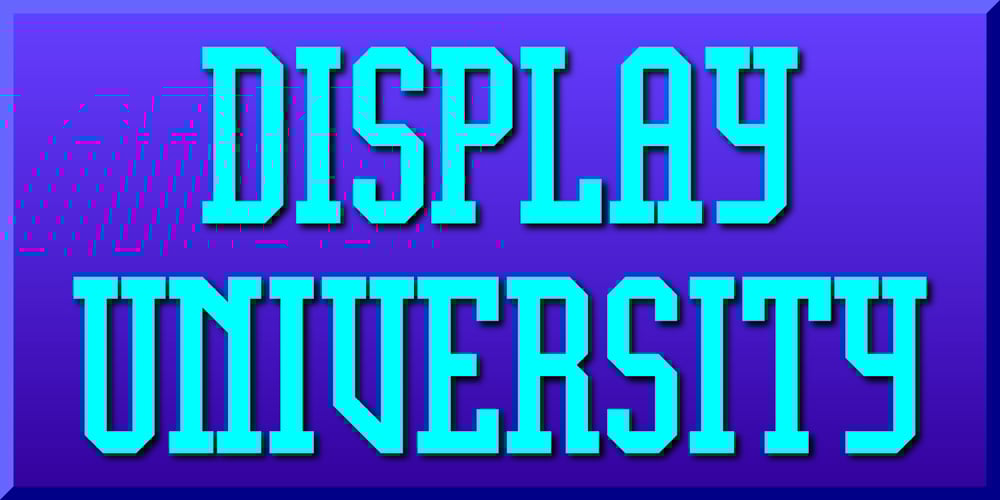 Display University font