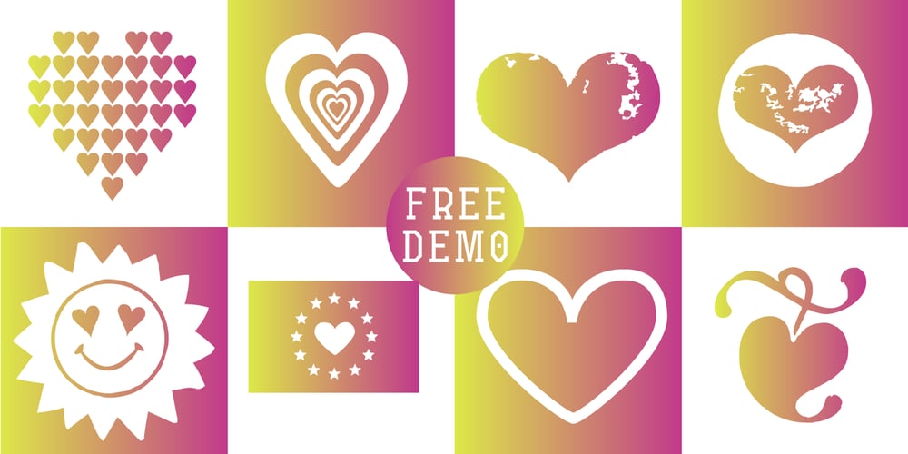 Hearts Love Smile font