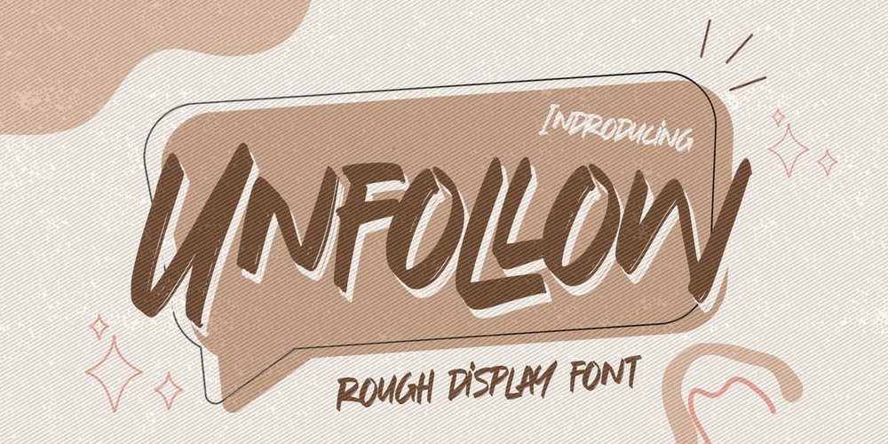 Unfollow font