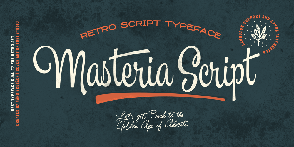 Masteria Script font