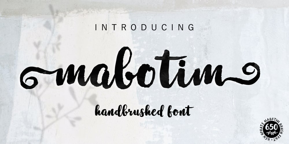 Mabotim Brush font