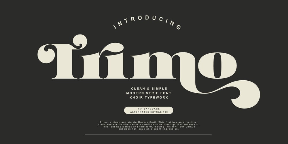 Trimo font