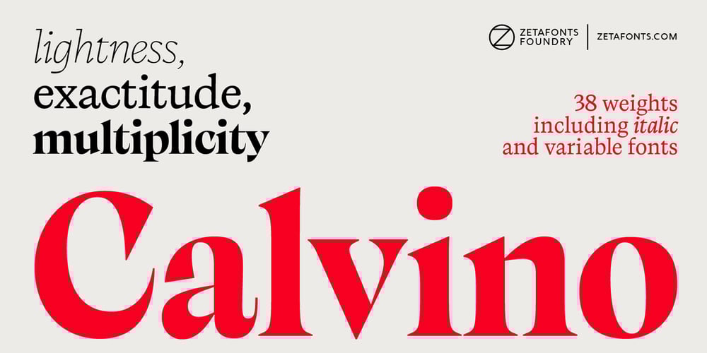 Calvino font