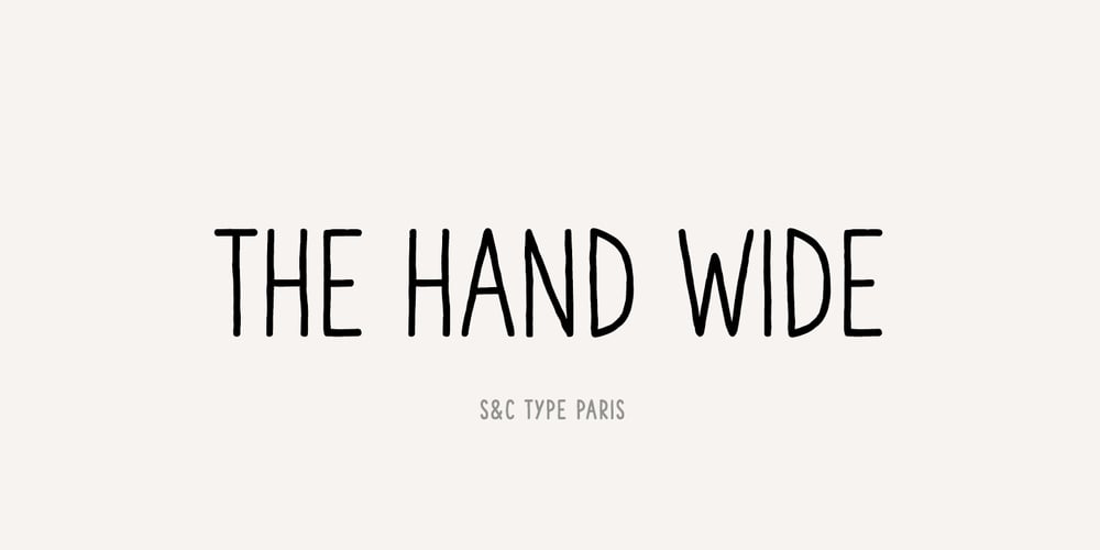 The Hand Wide font