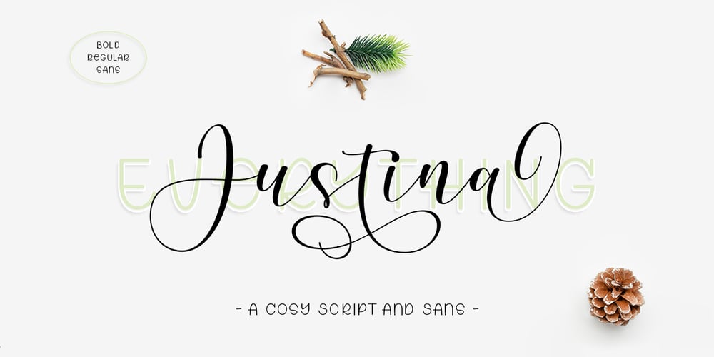 Justina Duo font