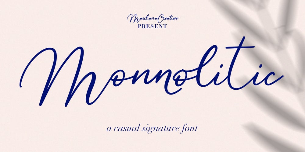 Monnolitic font