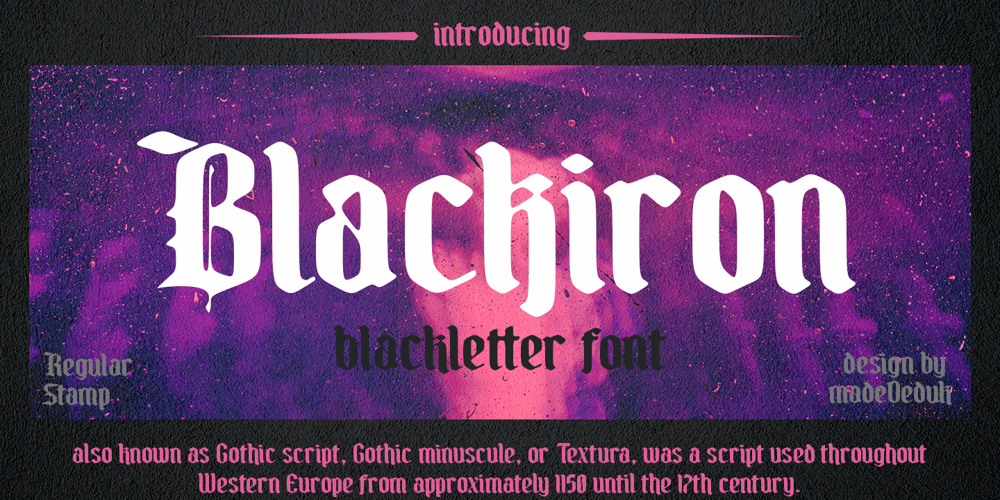 Blackiron font