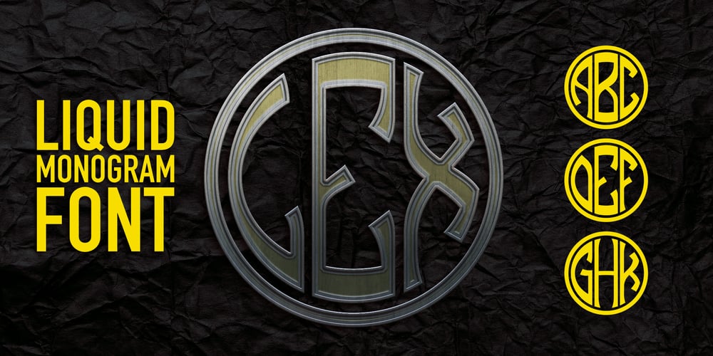 Liquid Monogram font
