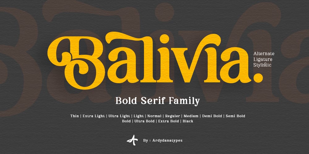 Balivia font