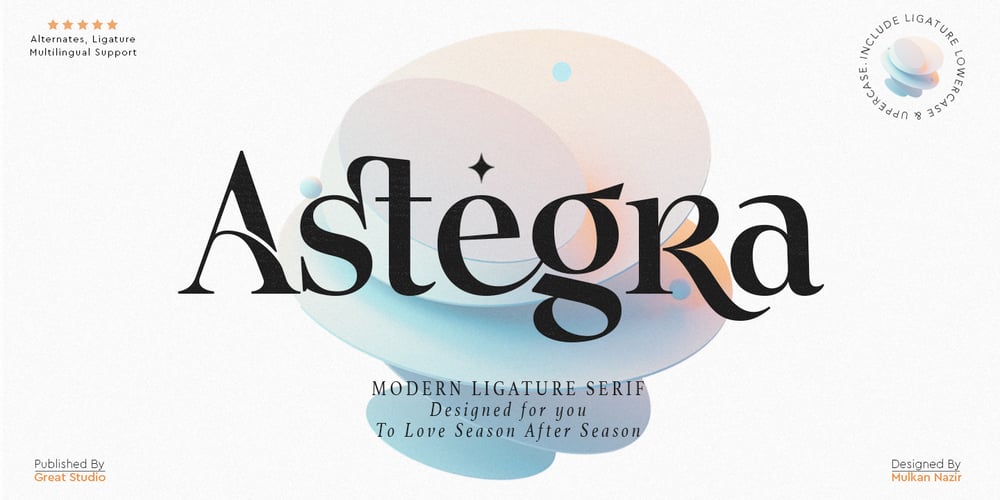 Astegra font