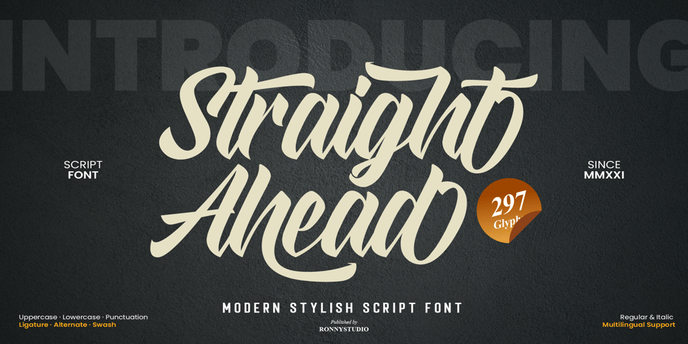 Straight Ahead font