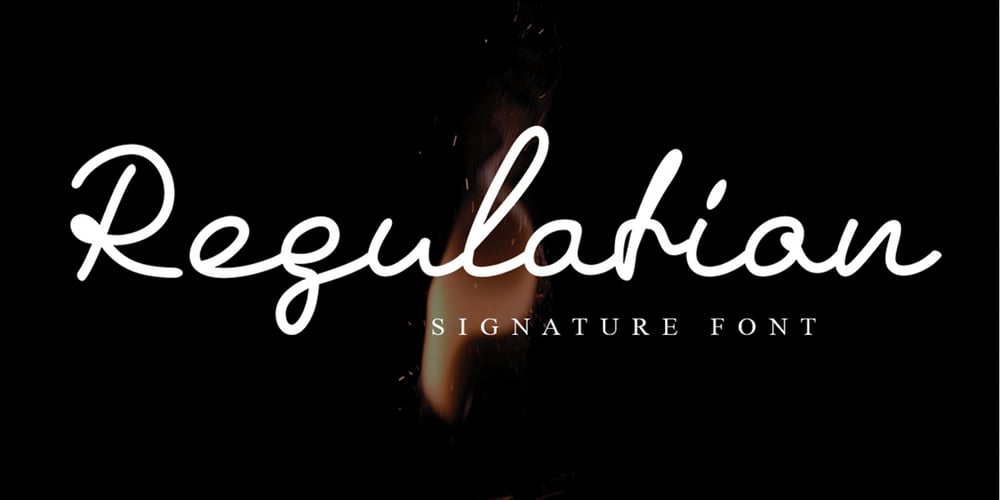 Regulation Signature font