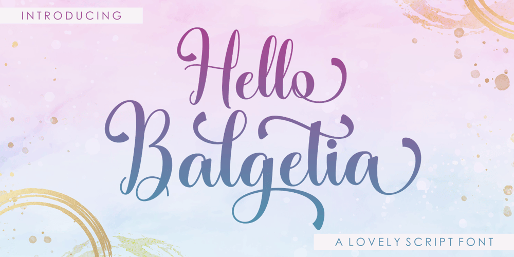 Hello Balgetia font