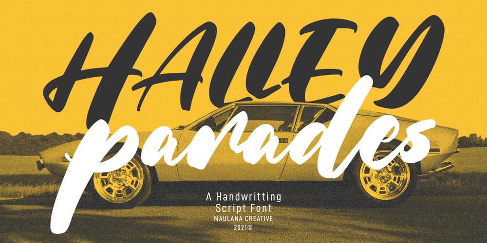 Halley Parades font