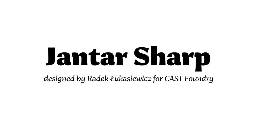 Jantar Sharp font