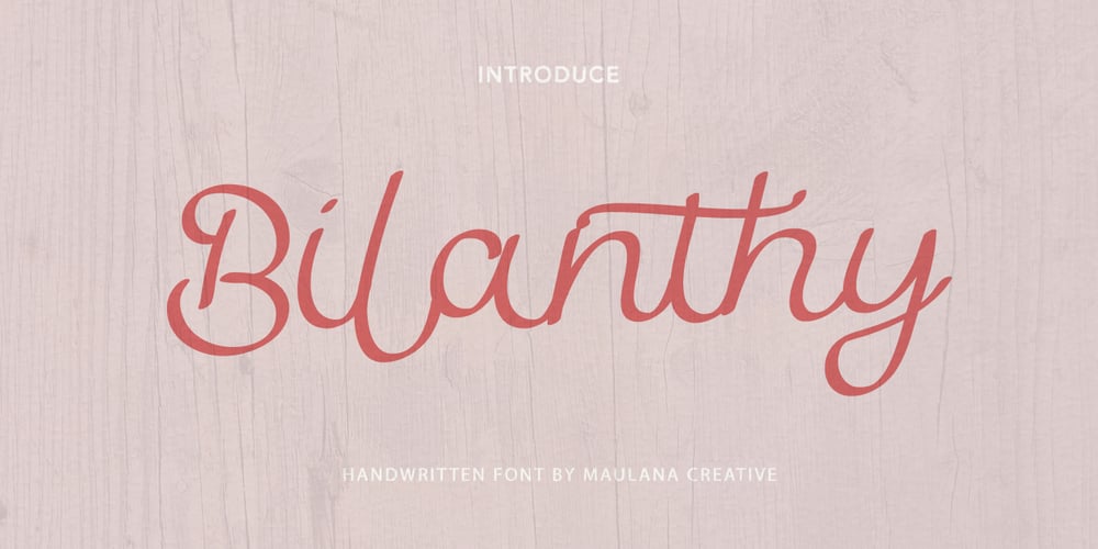 Bilanthy font